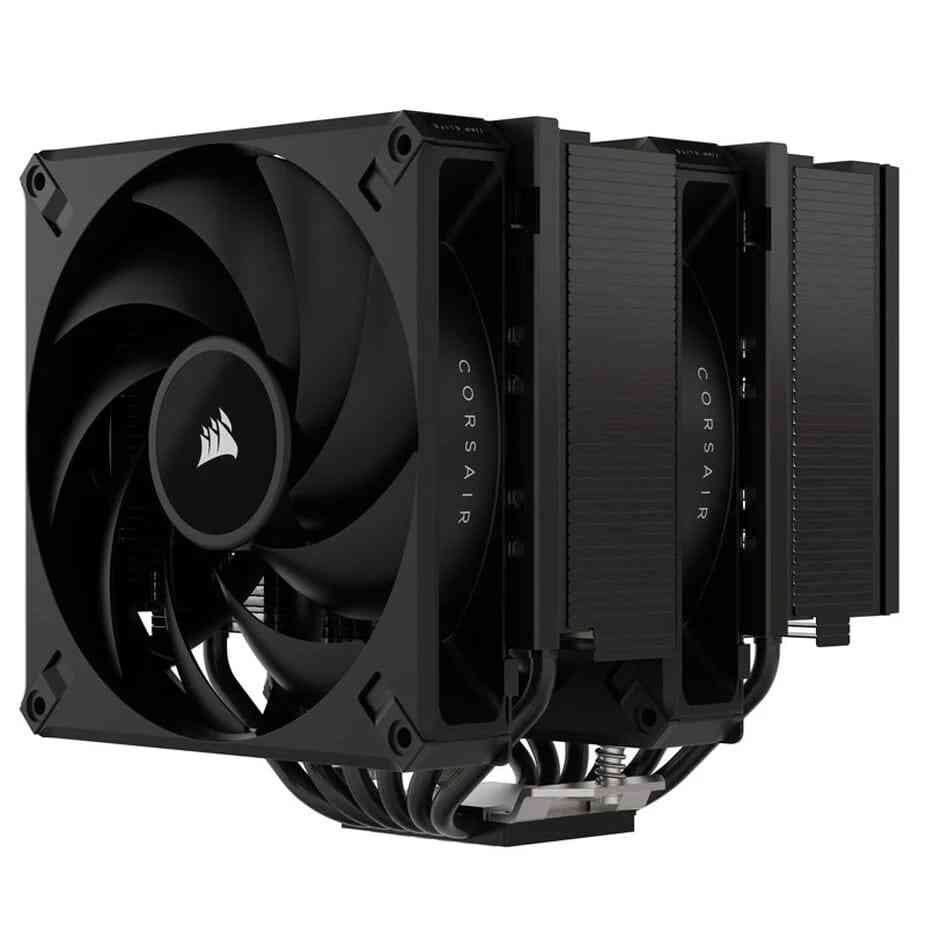 مبرد هوائي للمعالج Corsair A115، مروحتين - 140 مم، أسود Z.17669303000603423