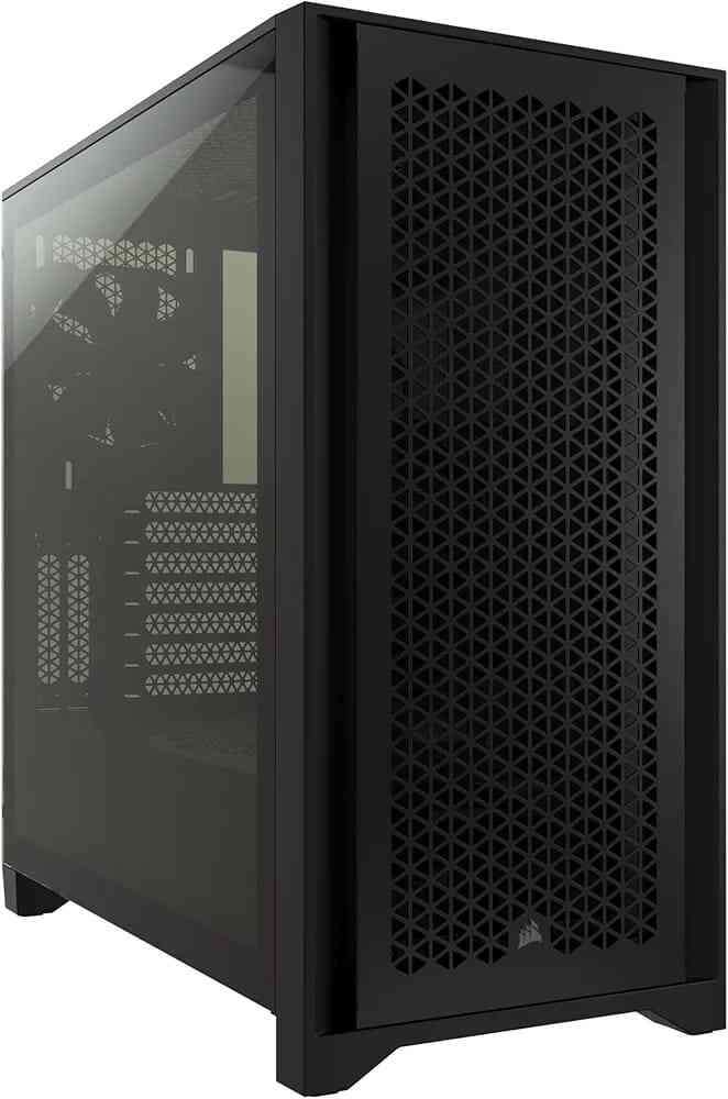 صندوق الكمبيوتر Corsair 4000D Airflow Tempered Glass Mid-Tower ATX باللون الأسود Z.17671893477243943