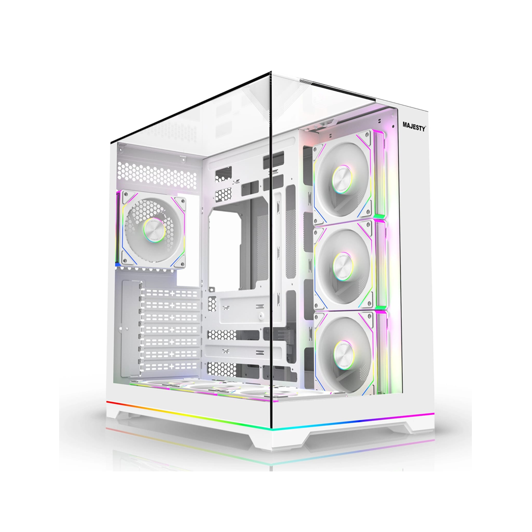 صندوق كمبيوتر MAJESTY X SPACE PLUS MID TOWER -ابيض - Z.17710858030815613