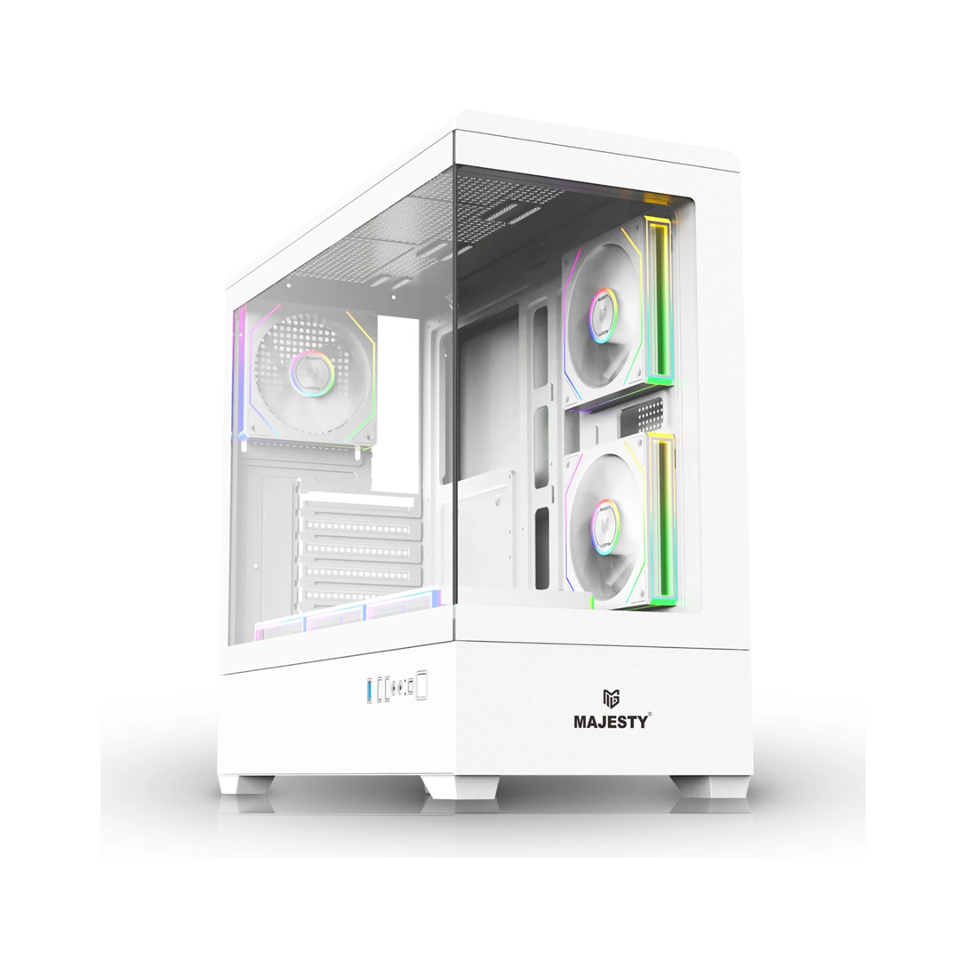 صندوق كمبيوتر MAJESTY RAAD PRO ARGB MID TOWER-لون ابيض - Z.17710875415324728