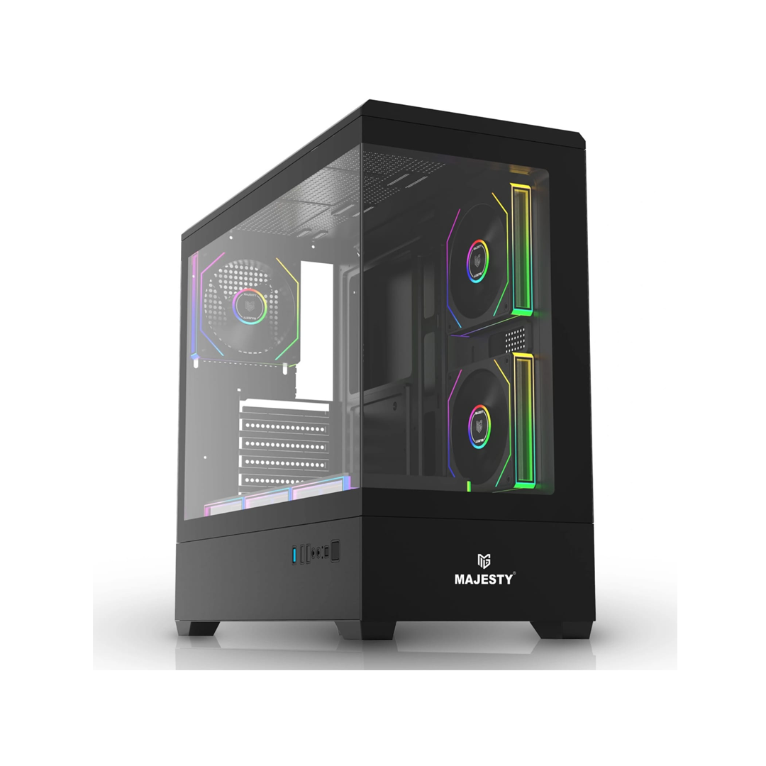 صندوق كمبيوتر MAJESTY RAAD PRO ARGB MID TOWER-اسود - Z.17710882479810061