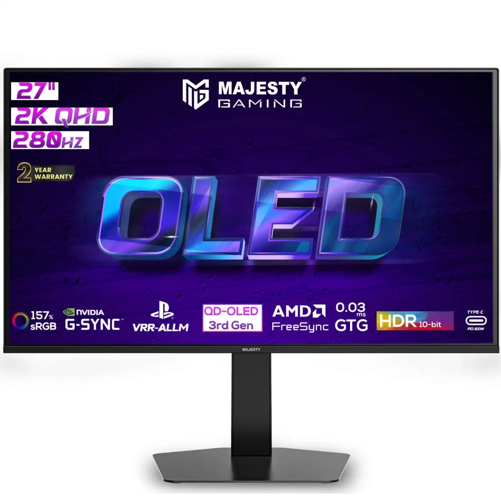 شاشة ألعاب OLED ماجيستي OLED 27 بوصة 2K QHD