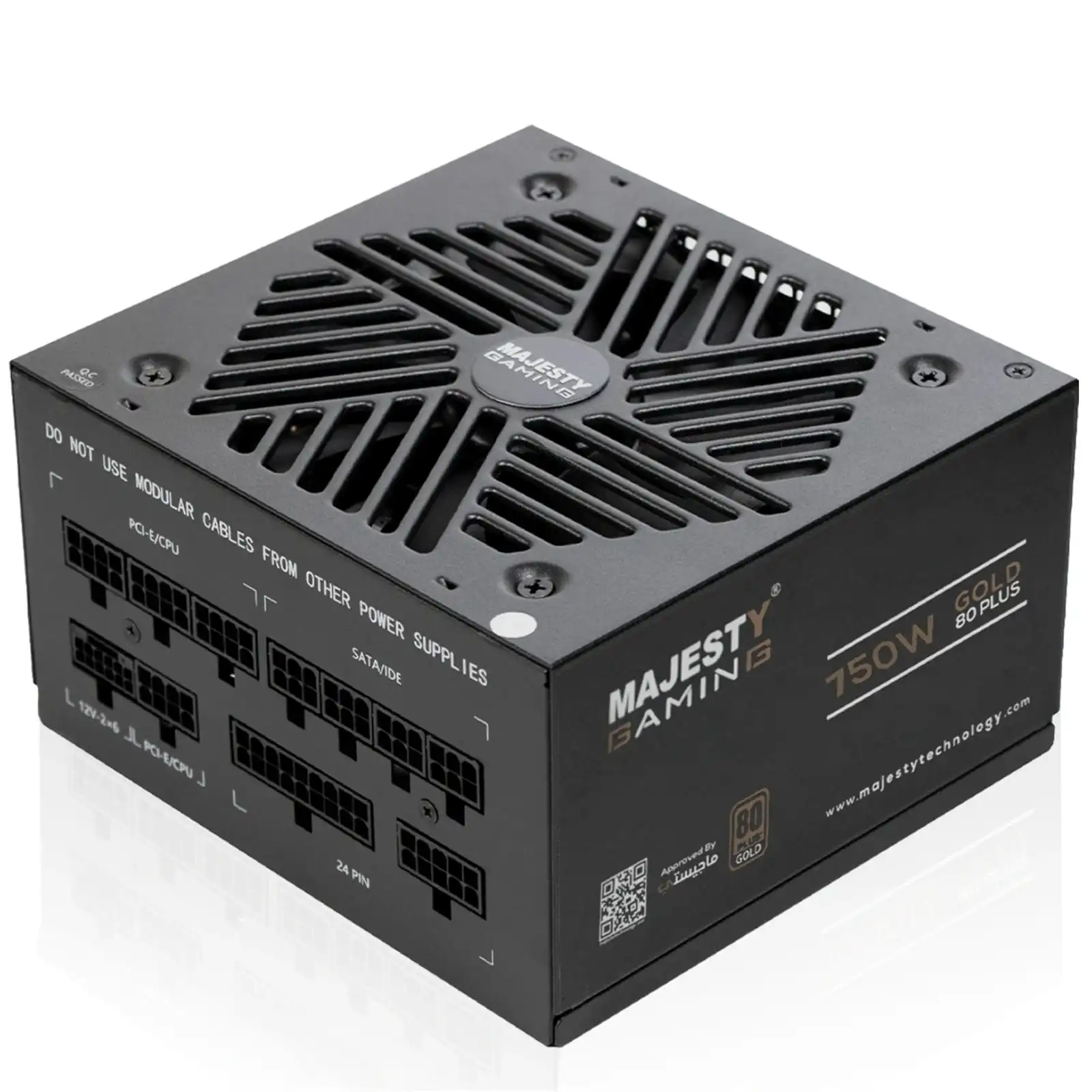 مزود الطاقه باور سبلاي 750 واط ذهبي – معياري بالكامل – ATX 3.1 وPCIe 5.1 – يدعم RTX 50 – مكثفات يابانية 105° – كفاءة 80+ Gold – أسود -Z.17775349037158968